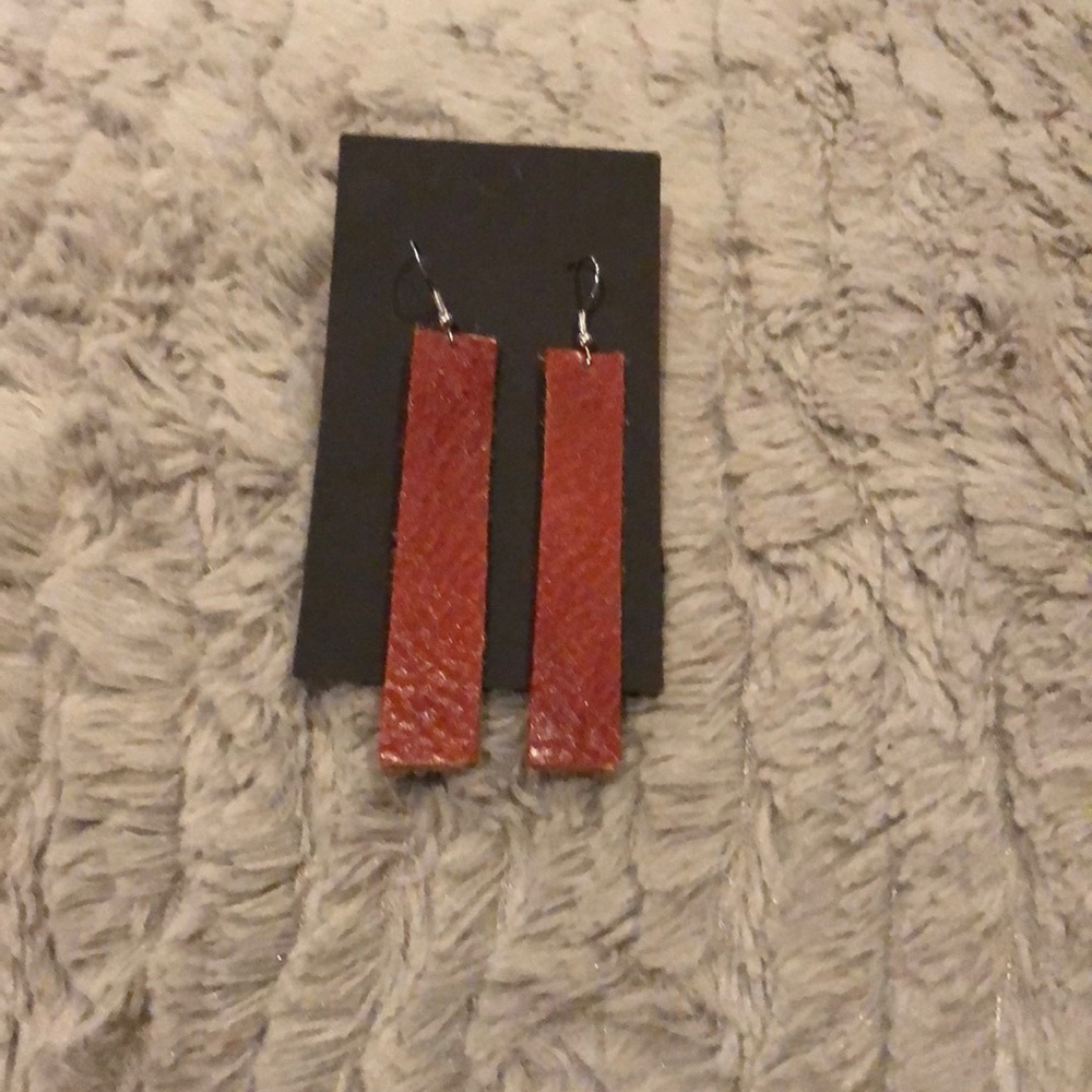 Leather handmade earrings